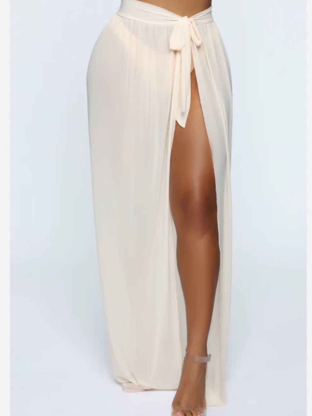 Swim cover up Fashion Nova Cream plus one size